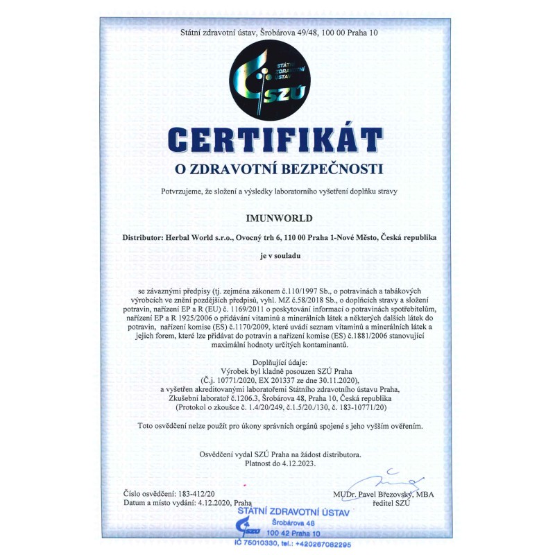 IMUNWORLD_certifikat SZU